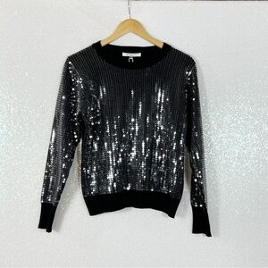 Sinai Milano Black Sweater with Sequin Viscose blend size small / new with tags!